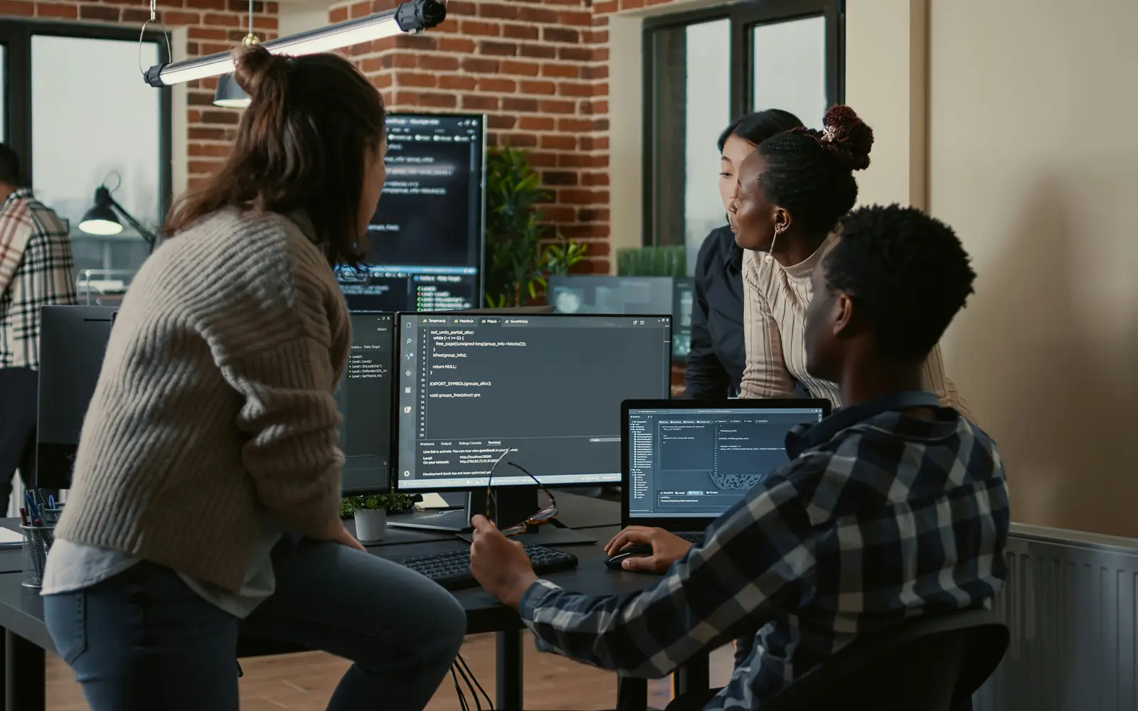 Developers and computational designers working alongside an in-house engineering team